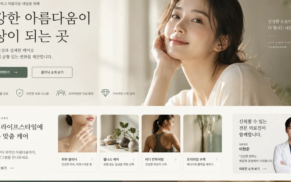 클리닉 홈페이지 예시